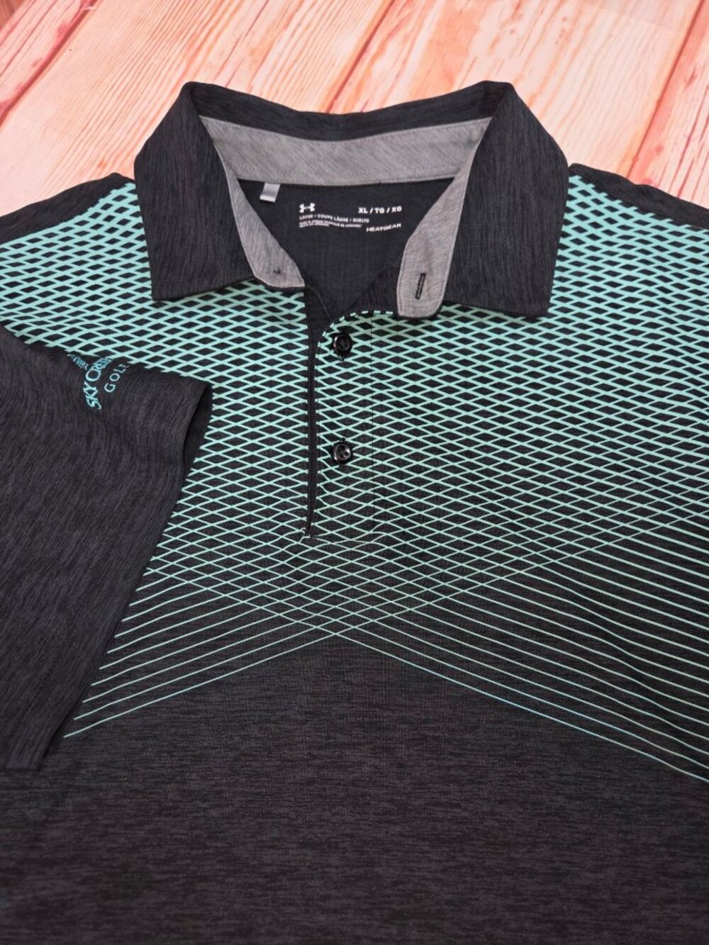 Under Armour Mens Loose Fit HeatGear Polo Size XL Sky Creek Ranch